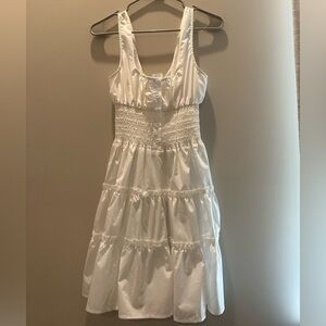 White Emory Park Vintage Ruffle Mini Dress NEW W TAGS